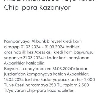 Akbank Taahhüt Ettiği Chippara Yüklemesini Gerçekleştirmiyor