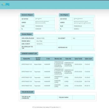 PTT Kargo Bir Türlü Yola Çıkamayan Kargom Nerede