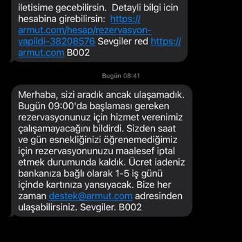 Armut Bayram Öncesi Aynı Gün Rezervasyon İptali!