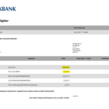 Halkbank Paraf Kart Aidat Ücreti İptali