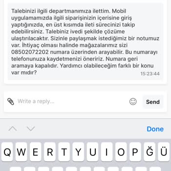 Sanal Migros Eksik Ürün Gönderdi Ve Dönüş Yapmıyor.