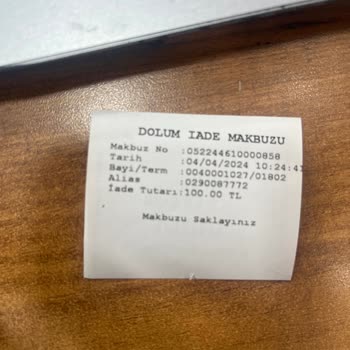 Kocaeli Büyükşehir Belediyesi Gebze Kart Dolum Makinesi Para İademi Yapmadı