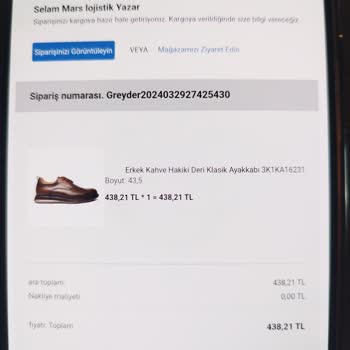 Greydershops.com Firmasından Aldığım Ürünün Gönderimi Olmadı