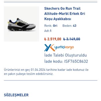Intersport Yanlış Ürün Gönderimi!