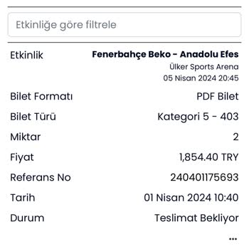 Banabilet.com Teslim Edilmeyen Biletler