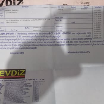 Evdiz Hatalı Kusurlu Ürün