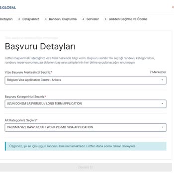 VFS Global Belçika Uzun Dönem Vize Randevusu