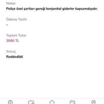 Anadolu Sigorta Ödenmeyen Özel Muayene Ücreti