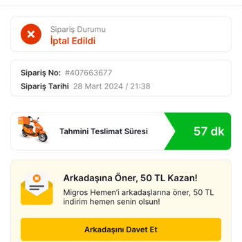Migros Hatalı İade Yaptı Dönüş Yapmıyor