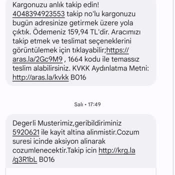 Aras Kargo Etlik Şubenin Yanlış Beyanlarla Mağdur Etmesi