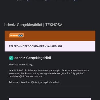 Teknosa'dan Ürün Aldım Pişmanım