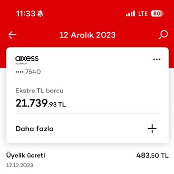 Akbank K. Kartı Yıllık Aidat Ücreti İadesi