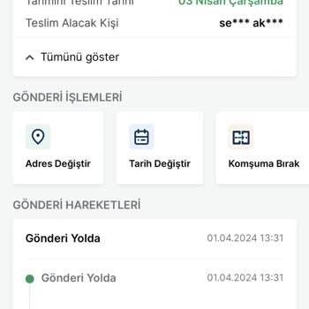 Dolap Gönderisi Trendyol Express Kargom Kayıp