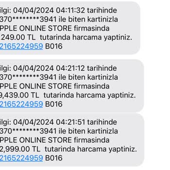 Apple Online Store Kredi Kartı İzinsiz Çekim İşlemi