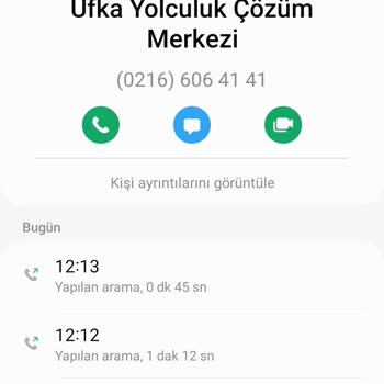 Ufka Yolculuk Çağrı Merkezi Cevap Yok