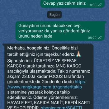 Instagram Scattibusiness Sayfası İade Değişim Hiçbir Şekilde Cevap Yk