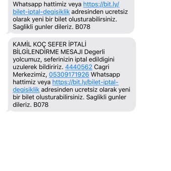 Kamil Koç Firmasının Bayram Öncesi 1 Gün Kala Bilet İptali