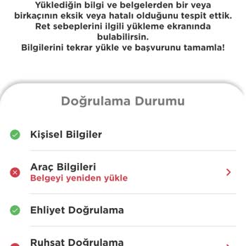 Martıtag Sürücü Başvurum Reddedildi