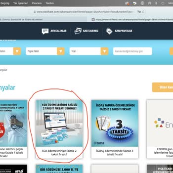 VakıfBank Web Sitesinde Yayınladığı Kart Kampanyalarını Tanımıyor.