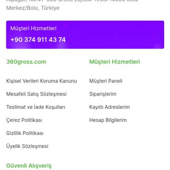 360 Gross Market Ürün Teslimatı Gecikmesi