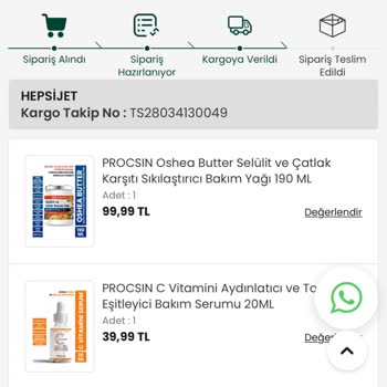 Procsin Ürün Teslimi Yapılmadı