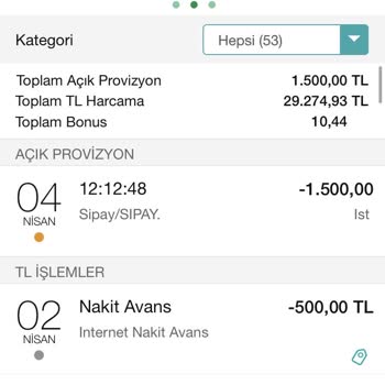 Sipay Yanlış Çekilen Tutar Olmayan İşlem