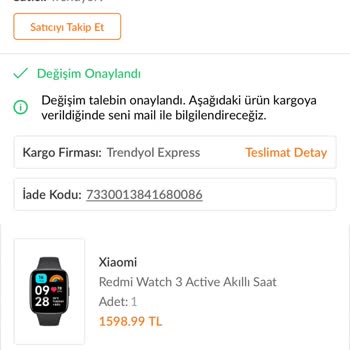 Trendyol Satın Aldığım Xiaomi Saatimi Yollamıyor...!