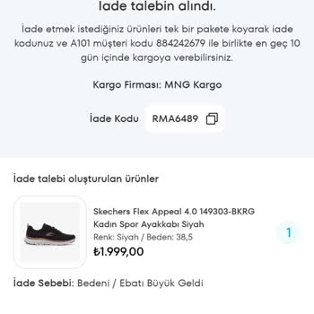 A101 Yanlış İade Ücreti