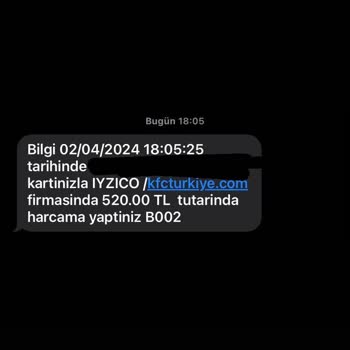 KFC Para Çekti İadesi Gerçekleşmedi!