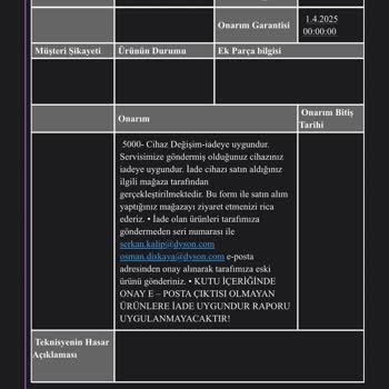 Teknosa 1 Yıl Bekletilen Dyson V12 Değişim Mücadelesi