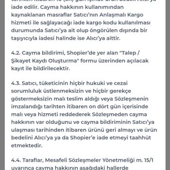 Büşra Cenk'den Aldığım Ürünü İade Etmek İstiyorum