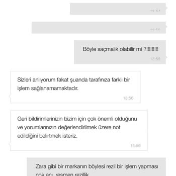Zara- İznim Olmadan İptal Edilen Satın Almam!
