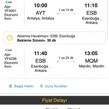 Ajet Aktarmalı Uçak Mağduriyeti