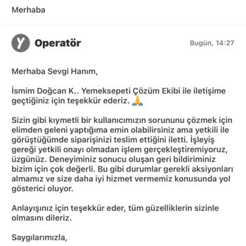 Yemeksepeti İftar Vakti Geciken Sipariş Ve İade Sorunu