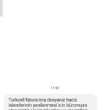 Turkcell Hattım Olmamasına Rağmen Turkcell Fatura İcra Dosyası Mesajı Geliyor.