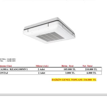 Daikin Satın Aldığım Ürünle Elime Gelen Ürün Farklı Kurulumuda Yapılamadı