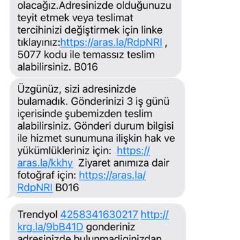 Aras Kargo Telefonu Açmıyoruz Diye Eve Gelmeyip Kargomun İptal Olması