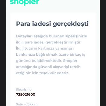 Shopier Para İade Sorunu