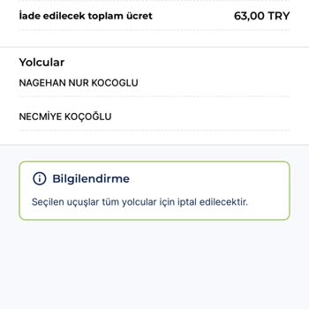 Ajet Bilet İptal Edilmemesi Para İadesi Yapılmayışı Ve Çağrı Merkezi