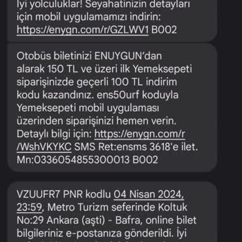 Metro Turizm Metrodan Aldığım Bilet İptal Oluyor Ve Bana Bildirilmiyor.