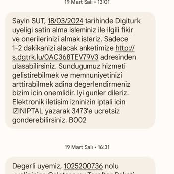 Beni Digiturk Üyesi Yaptılar Üyeliği İptal Edin