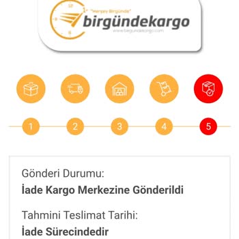 Bir Günde Kargo İadeye Sevk Edilen Gönderi Hk.