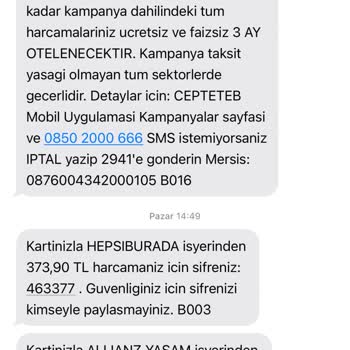 TEB Kredi Kartı Harcama Öteleme Kampanyası Tamamen Yalan