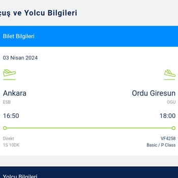 Ajet Havayolu Destek Hizmeti Talebimi Vermedi.!