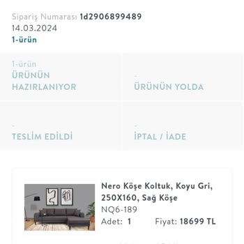 Vivense Ürünüm Teslim Edilmedi Bilgi Alamıyorum