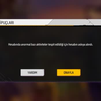 Garena Free Fire Hesabın Yeniden Açılmasını Talep Ediyorum