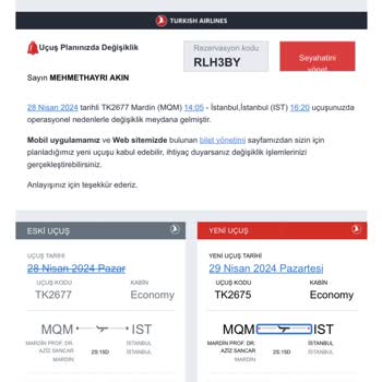 Booking.com Uçak Bilet İptali