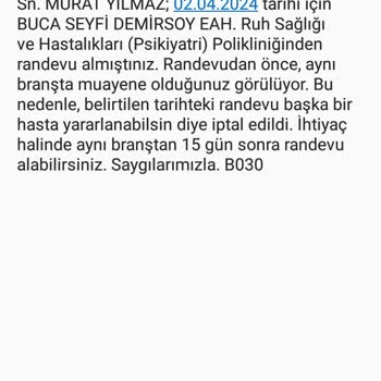 MHRS - 182 Randevum İptal Edildi Ve Randevu Almam 15 Gün Engellendi.