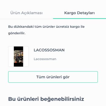 Lacossosman55 (Instagram) Lacos Kargo Ücreti Hakkında Şikayet