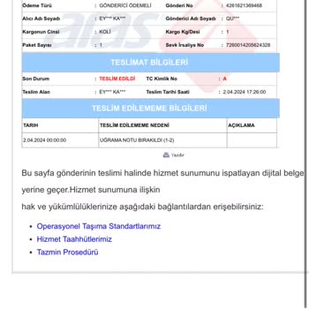 Aras Kargo Kargomu Kaybetti Şikayet Var